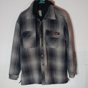Dickies Men's Plaid Insulated Warm Zip Up/Snap Up Jacket